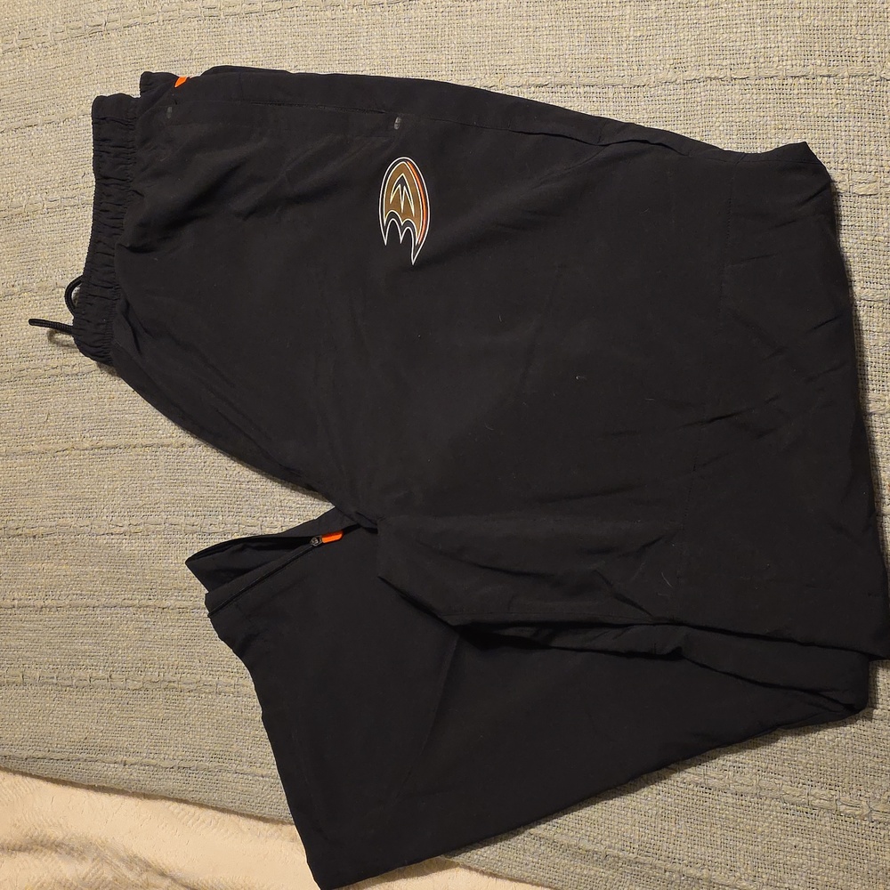 Black NHL Ducks Logo Track Pants